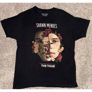 Shawn Mendes Shirt The‎ Tour USA 2019 Black Graphic Concert Tee Size Small